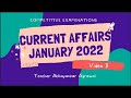Current affairs - January 2022 - Part 3 #currentaffairs2022