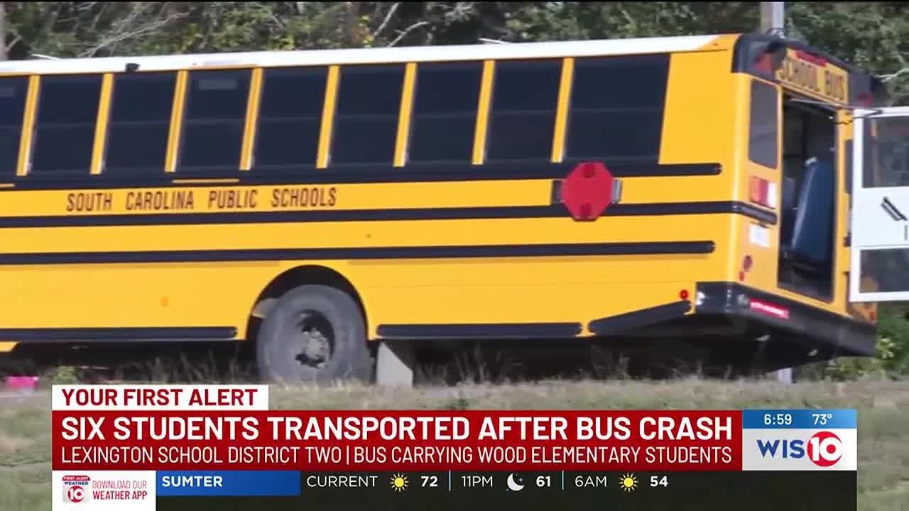 6 students sent to hospital after school bus crash - YouTube
