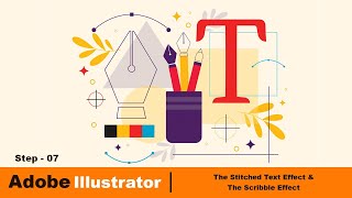 Adobe illustrator tips & tricks | The Stitched Text Effect & The Scribble Effect - Step 07