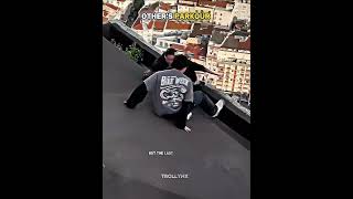 ronaldo of parkour 💀 #trollface #trollfaceedit #memes #shorts