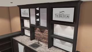 Maple Shaker Bar 3D Render