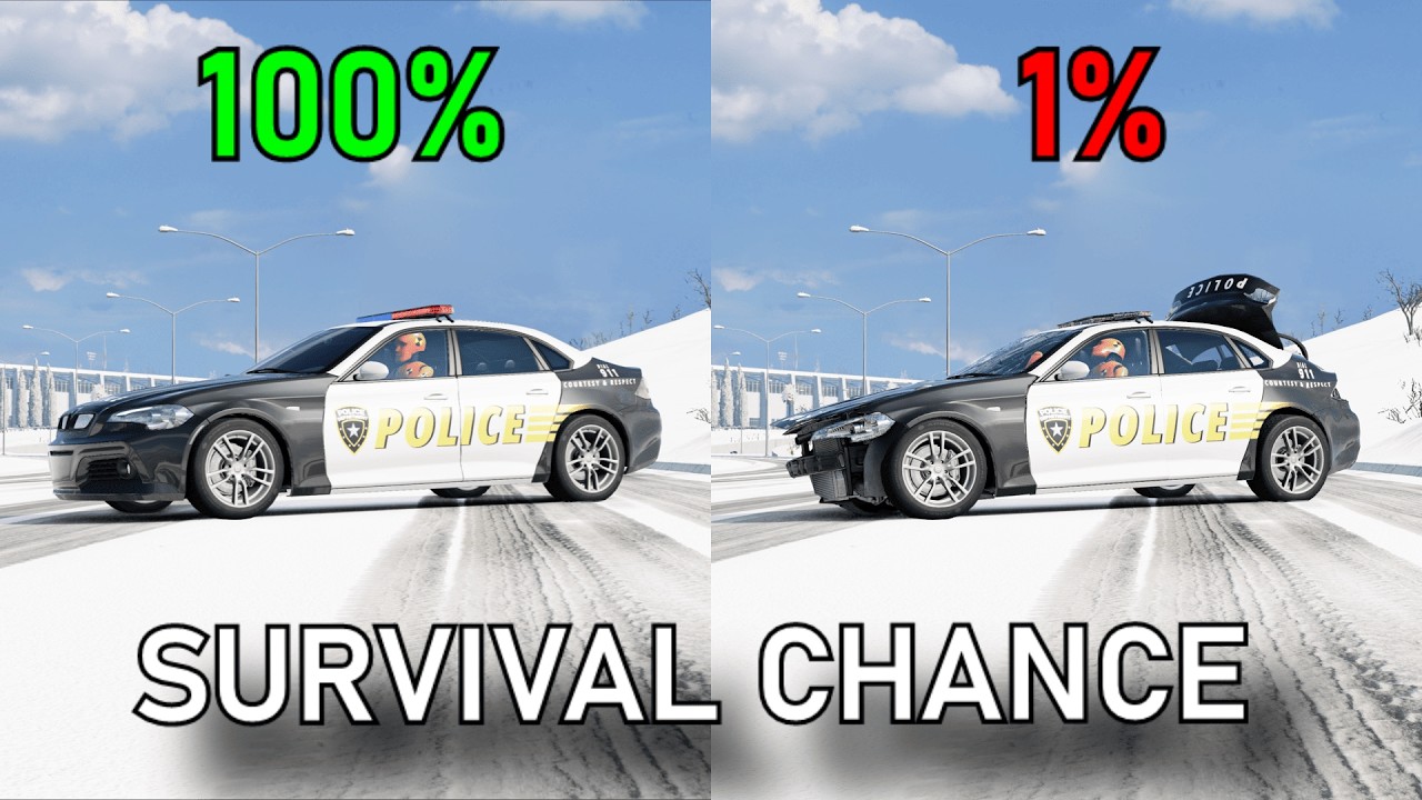 Realistic Survival Chance Crashes #77 (With Dummies) | BeamNG.drive