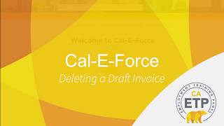 ETP Cal-E-Force - Deleting a Draft