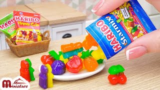 How to make So Tiny Haribo Gummy Fruit | Easy Way Decorating Jelly Candy | ASMR Cooking