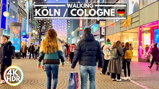 ?? KÖLN / COLOGNE, Germany?Christmas Shopping Walk 2021✨4K HDR Walking Tour
