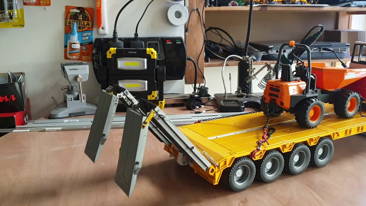 Folding ramps for bruder trailer  rc operated