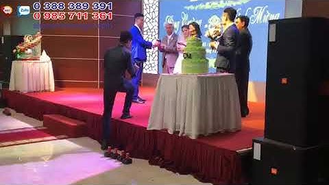 [TRỰC TIẾP] Bánh cưới, rượu, tháp ly đá khói, pháo điện phục vụ các đôi uyên ương, hạnh phúc !