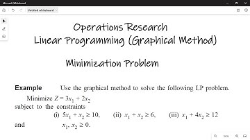 Operation Research: 03:  Linear Programming//Graphical method// Cost minimization
