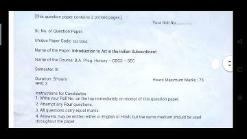 introduction to art in the Indian subcontinent semester-3 B.A prog session 2020-21  delhi university