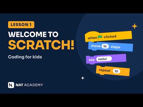 Welcome to ScratchWelcome to Scratch! | Coding for Kids, Lesson 1 | Nat Academy NatAcademy