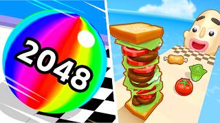 Ball Run 2048 Vs Sandwich Runner - SpeedRun Gameplay Android, iOS D6V1Q9J6T8E3