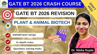 GATE BIOTECHNOLOGY 2026 MOST IMPORTANT QUESTIONS | Biodotcom | #gate2026 #gatebt #gatebiotech