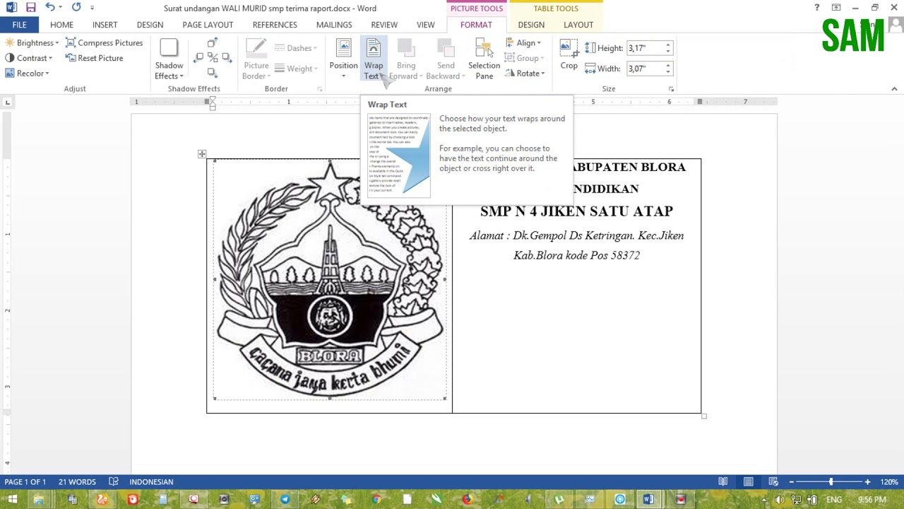 Cara membuat KOP SURAT DINAS 