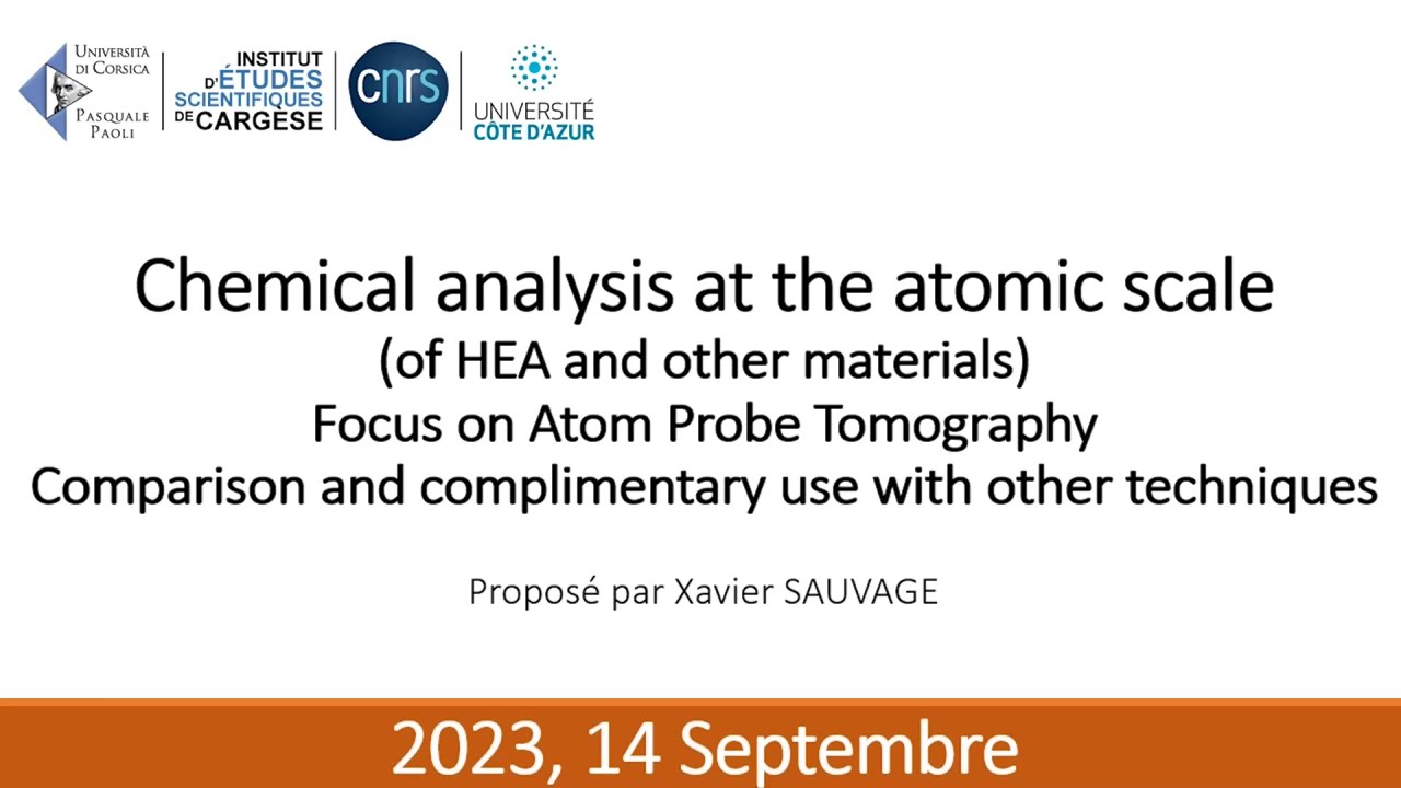 Chemical analysis at the atomic scale (of HEA and other materials ...