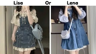 Lisa or Lena -Lovely ✨ which one is your style??🤔👀✨#lisa #lena #fashion #style #asthetic #fyp 