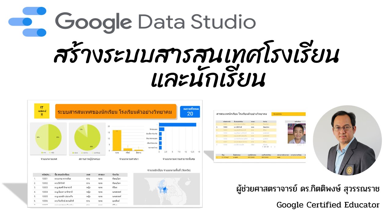 EP2: Google Data Studio และการสร้าง Dash board สวยๆ ระบบสารสนเทศของโรงเรียนและนักเรียน