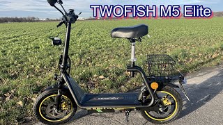 E-Scooter mit Sitz und Zulassung - TWOFISH M5 Elite  - Fahrtest und Aufbau!