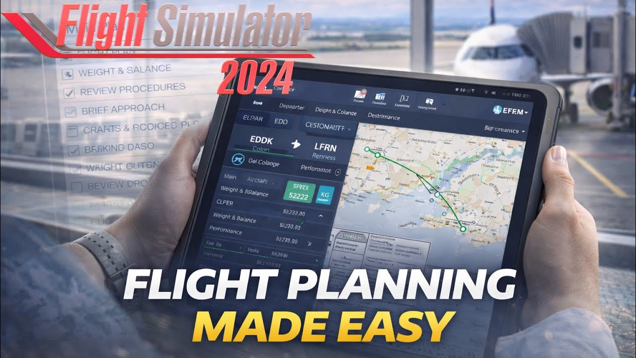 How to Properly Set Up a Flight in MSFS 2024 (Simple EFB and Charts ...