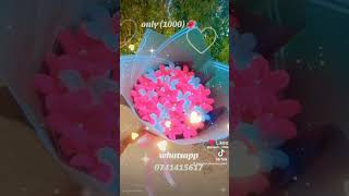 💖🌸 Handmade Pink Pipe Cleaner Bouquet ✨ #gift #diy #fypシ #flowers #love #flowergift