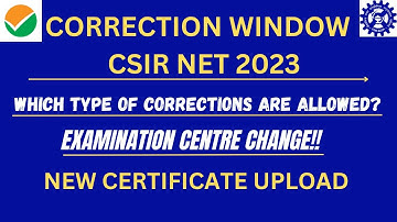 CSIR NET 2023 CORRECTION WINDOW || HOW TO DO CORRECTION IN CSIR APPLICATION FORM || PRADEEP RAWAT