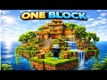 I Built My DREAM House in One Block Minecraft 😱🔥