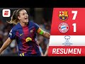 BARCELONA APLASTÓ 7 1 Al BAYERN MUNICH Con Un GOLAZO De Putellas Champions League Femenina 