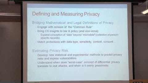 "Privacy Tools for Sharing Research Data" (CRCS Lunch Seminar)