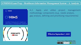 CPHIMS Exam Prep – Healthcare Information Management System – A. Analysis-A2 | Podcast |