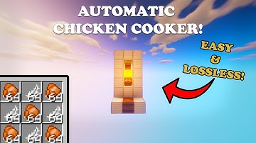 ✅ EASIEST & LOSSLESS Automatic Chicken Cooker Tutorial! | Minecraft Java 1.19.2!