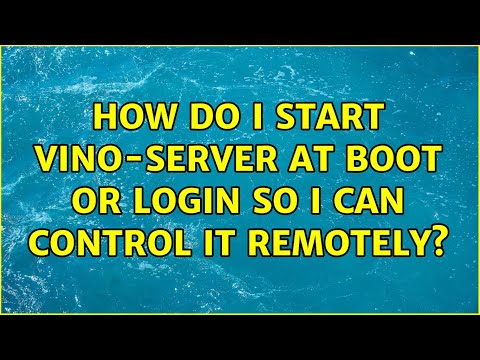 Ubuntu: How do I start vino-server at boot or login so I can control it remotely?