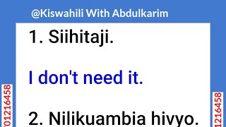Learn Swahili: Swahili usefule phrases screenshot 5