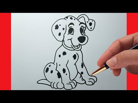 How to draw a cute dog - puppy drawing - YouTube