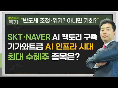반도체 조정, 위기? 기회? 엔비디아 AI 인프라 수혜주는?#삼성전자 #SK하이닉스 #SK텔레콤 #NAVER #이관욱 #명인들의복기