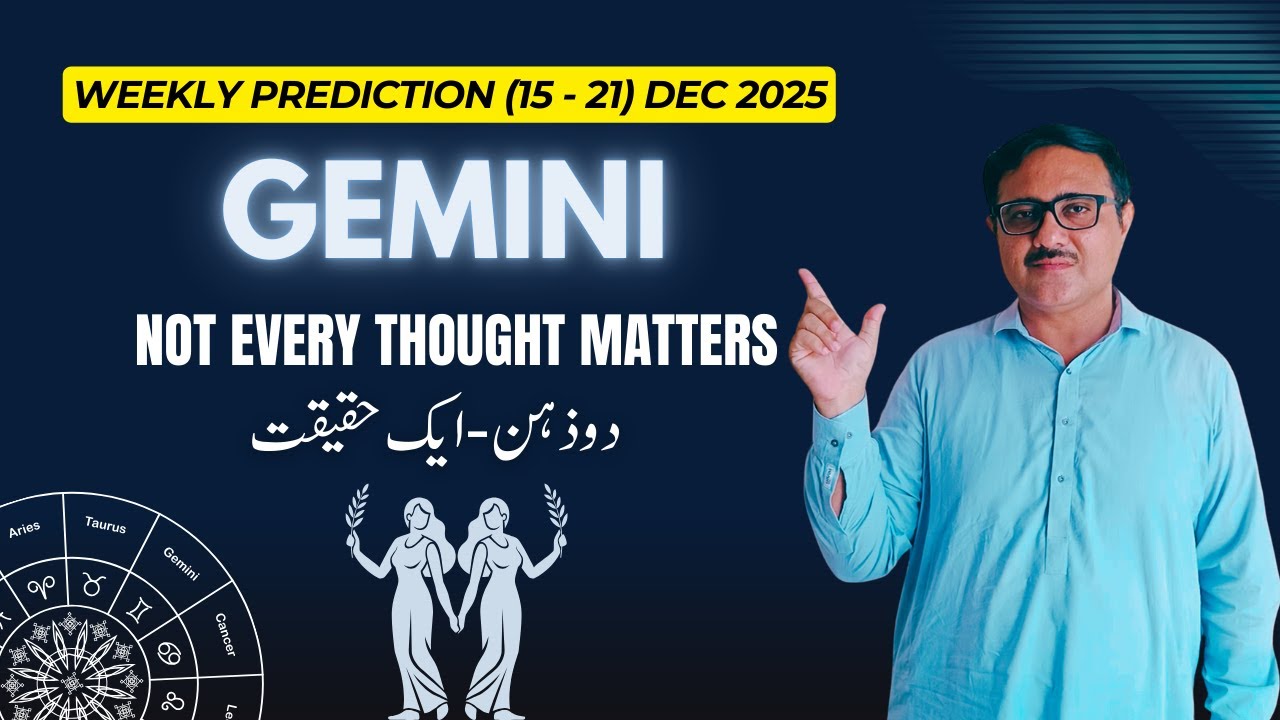 Gemini ♊ Weekly Horoscope 15–21 Dec | Mental Clarity, Love, Career & Money | AstroScience urdu