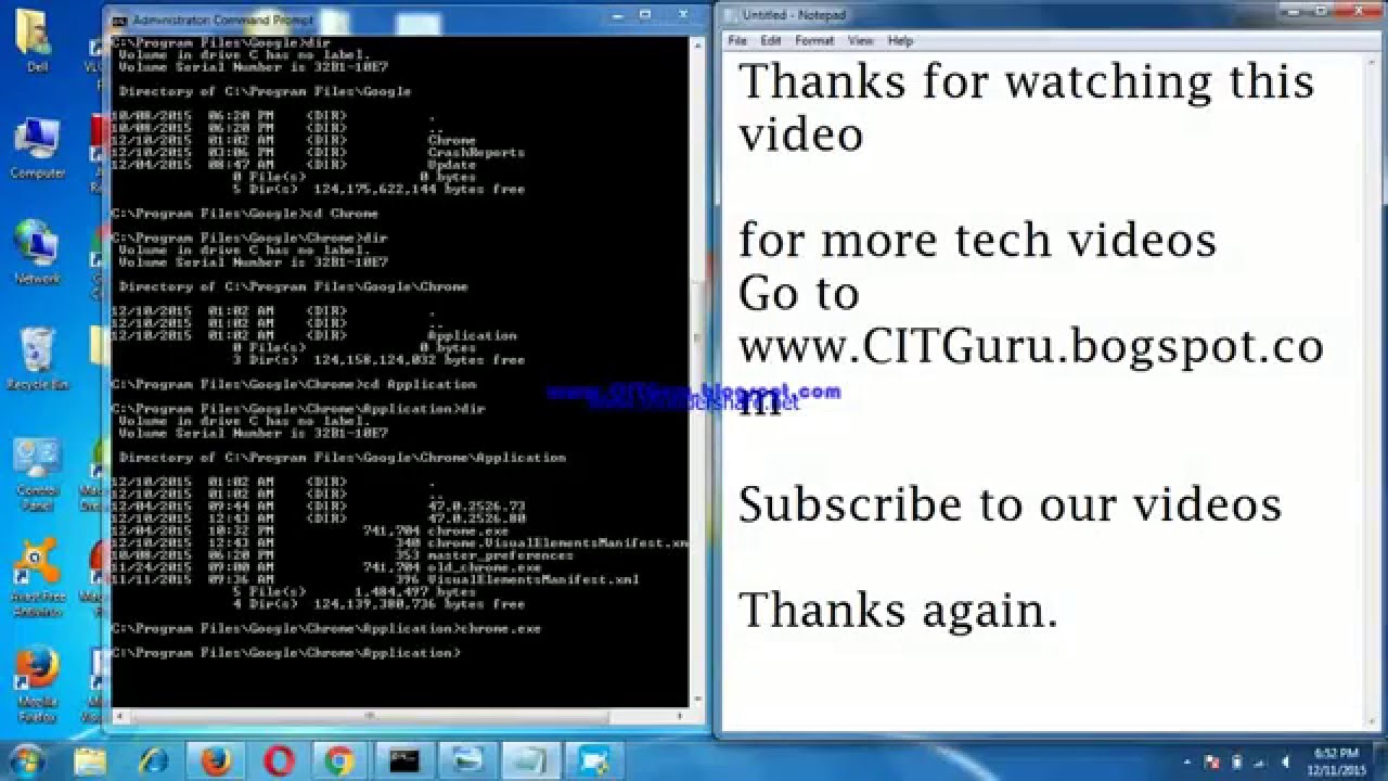 How to open files in windows using command prompt YouTube