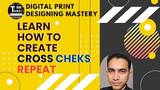 Photoshop Tutorial Basic Knowledge Of Cross Checks & Repetition #textileprinting #digitalprint