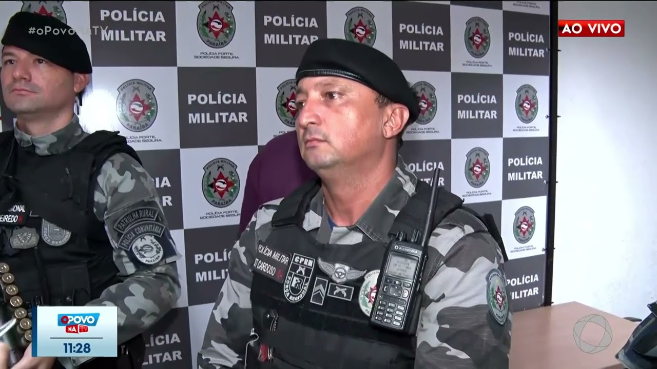 PM cumpre mandado de prisão contra acusado de roubos, em Oitizeiro - O Povo na TV