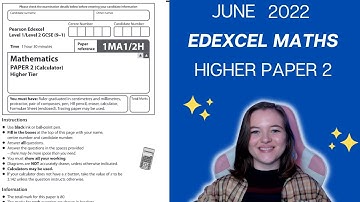 WALKTHROUGH Maths Paper 2 June 2022 Edexcel Higher