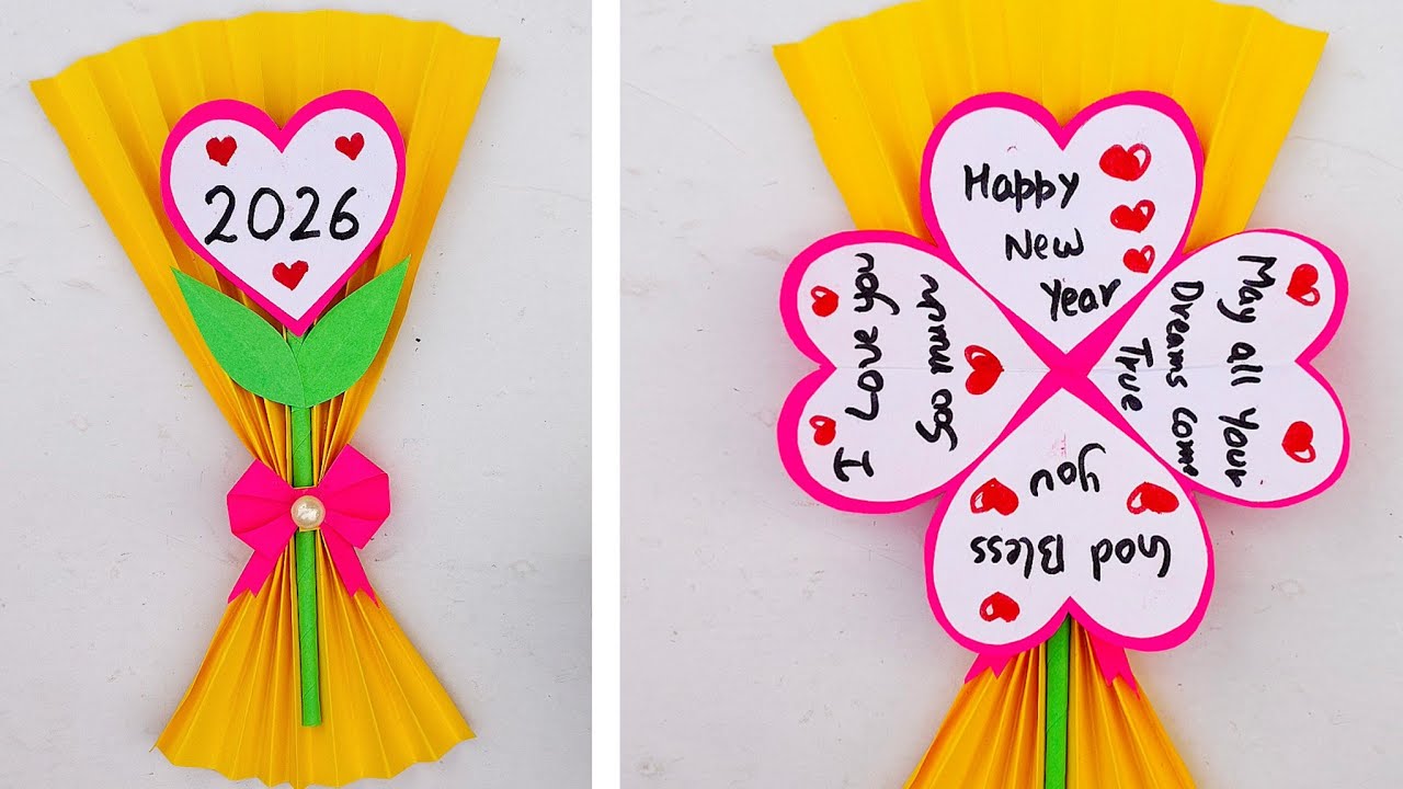DIY - Happy New Year Greetings Card 2026 | Handmade New Year Card  2026 |New Year Special | Tutorial