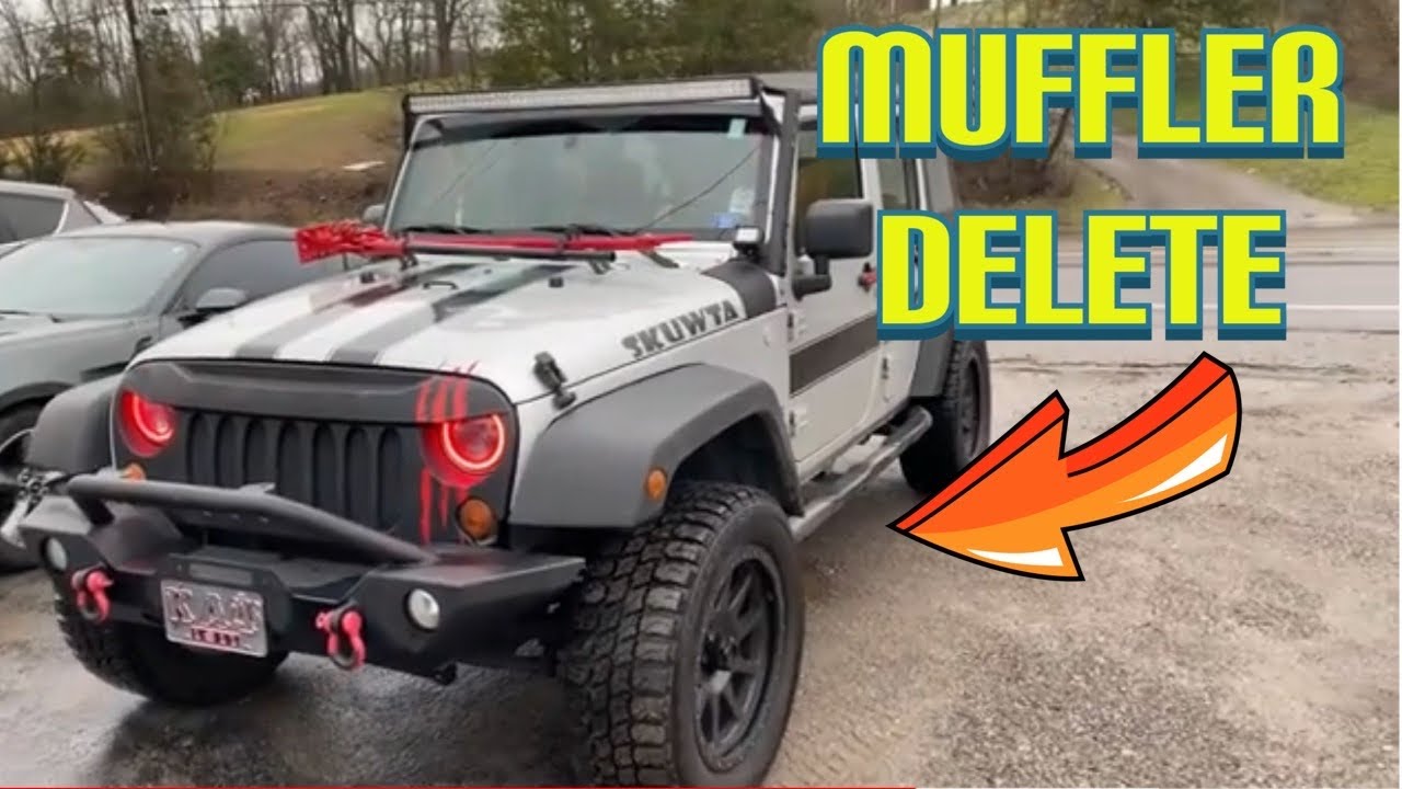 2010 Jeep Wrangler V6 EXHAUST w/ MUFFLER DELETE!! - YouTube