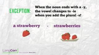 Nouns 3: -y to -ies Nouns 3: -y to -ies