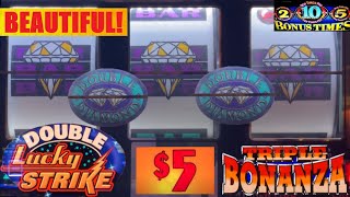 Download Lagu BOOM! $15 spins on 2x 10x 5x Bonus Times Pay + Double Diamond Deluxe + Triple Bonanza slot play! MP3