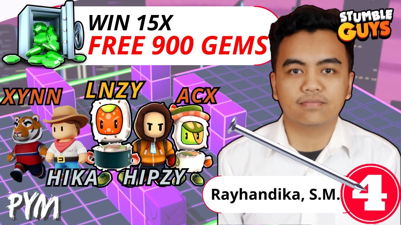 NIGHT PARTY WIN 15X 900 GEMS LET S GOO Stumble Guys Live night-party-win-15x-900-gems-let-s-goo-stumble-guys-live