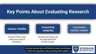 Research Evaluation Importance LU2/LO11