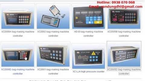 XC2001, XC2005D, XC2006D, XC-LJA, Màn hình máy cắt túi, bao bì.