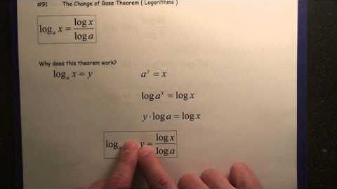 #91 The Change of Base Theorem (Logarithms)