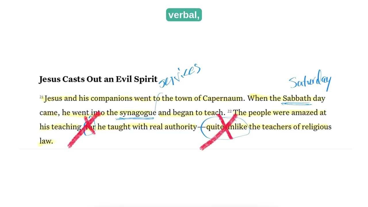 Learn English - Walk through Mark 1.21-22