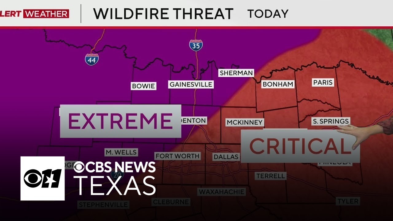 Wildfire threat extreme in parts of North Texas - YouTube