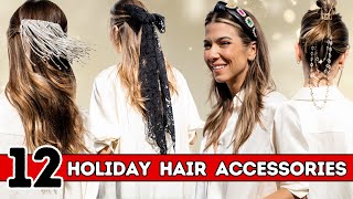 12 Easy Hair Accessories for the HOLIDAYS! | DIY w/ Orly Shani