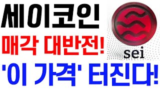 [세이코인] 세이코인 전망 매각 대반전! '이 가격' 터진다! #세이코인호재 #세이코인목표가 #세이코인대응 #세이코인 #세이코인전망